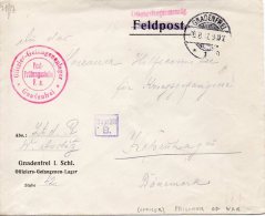ALLEMAGNE LETTRE CENSUREE PRISONNIER DE GUERRE CAMP D'OFFICIERS 1917 - Andere & Zonder Classificatie