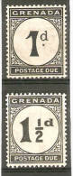 GRENADA 1921 -1922 1d And 1½d POSTAGE DUES SG D11/D12 LIGHTLY MOUNTED MINT Cat £21 - Granada (...-1974)