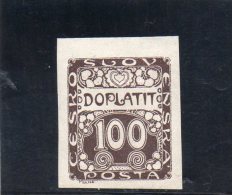 TCHECOSLOVAQUIE 1919-22 TAXE * - Portomarken
