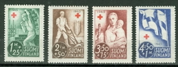 Finnland 1945 Mi. 291 - 294 Ungebraucht Rotes Kreuz Bauer, Mutter + Kind, Fahne - Unused Stamps