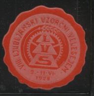 YUGOSLAVIA SLOVENIA 1928 LJUBLJANA 8TH SAMPLE FAIR RED SLOVENIAN LANGUAGE NHM POSTER STAMP CINDERELLA ERINOPHILATELIE - Neufs