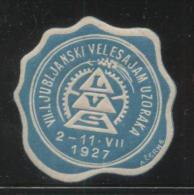 YUGOSLAVIA SLOVENIA 1927 LJUBLJANA 7TH SAMPLE FAIR GREEN SLOVENIAN LANGUAGE NHM POSTER STAMP CINDERELLA ERINOPHILATELIE - Unused Stamps