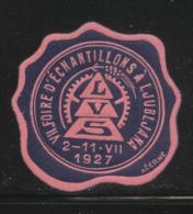 YUGOSLAVIA SLOVENIA 1927 LJUBLJANA 7TH SAMPLE FAIR PINK/BLUE ITALIA LANGUAGE NHM POSTER STAMP CINDERELLA ERINOPHILATELIE - Ungebraucht