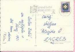 Hotel - Grand Hotel Adriatic, 1970., Yugoslavia, Postcard - Hotels- Horeca