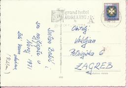 Hotel - Grand Hotel Adriatic, 1970., Yugoslavia, Postcard - Hotels, Restaurants & Cafés