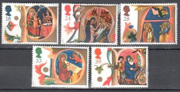 Great Britain 1991 Christmas Mi 1367-1371 MNH(**). - Unused Stamps