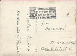 Help Your Contribution Actions League Against Cancer, Yugoslavia, Postcard - Charity Issues
