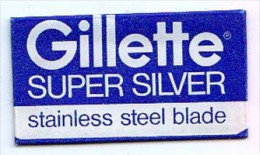 RAZOR BLADE RASIERKLINGE GILETTE SUPER SILVER STAINLESS STEEL BLADE - Razor Blades