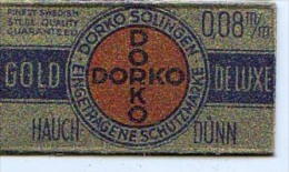 RAZOR BLADE RASIERKLINGE DORKO GOLD - Rasierklingen