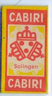 RAZOR BLADE RASIERKLINGE CABIRI SOLINGEN - Hojas De Afeitar