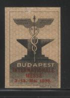 HUNGARY 1935 INTERNATIONAL TRADE FAIR DESIGN 2 GERMAN LANGUAGE HM POSTER STAMP CINDERELLA ERINOPHILATELIE - Unused Stamps