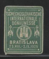 CZECHOSLOVAKIA (SLOVAKIA) 1925 BRATISLAVA INTERNATIONAL DANUBIAN FAIR NHM POSTER STAMP CINDERELLA - Neufs