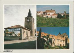 Ambierle - église, Poste, Vue Générale Et Prieuré Bénédictin (15e Siècle) Non écrite - Other & Unclassified