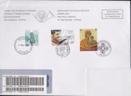 Cyprus Registered Letter 2012 With Tax Refugee Stamp 2012, Pavlos Kontides, Silver Medallist -  Laser Sailing - Virgin - Brieven En Documenten