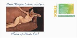 Spain 2014 - Amedeo Modigliani  Nudes  - Special Prepaid Cover - Desnudos