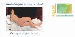 Spain 2014 - Amedeo Modigliani  Nudes  - Special Prepaid Cover - Desnudos