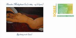 Spain 2014 - Amedeo Modigliani  Nudes  - Special Prepaid Cover - Desnudos