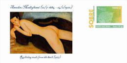 Spain 2014 - Amedeo Modigliani  Nudes  - Special Prepaid Cover - Desnudos
