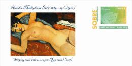 Spain 2014 - Amedeo Modigliani  Nudes  - Special Prepaid Cover - Desnudos
