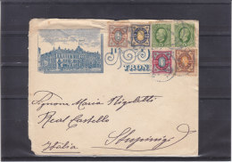 Suède - Lettre De 1903 ° - Oblitération Trelleborg - Sassnitz - Expédié Vers L'Italie - Stupinigi - Très Rare - Storia Postale