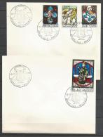 Belgique - N319 - N°1519/22 Vitraux - Sur 2 Enveloppes Obl. 1er Jour Ecophil 13.12.1969 - Briefe U. Dokumente