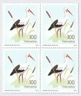 Switzerland 2013 Storch Stork Cigogne Bird ** MNH Block Of Four - Cigognes & échassiers