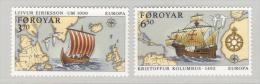 CC - FOROYAR , Serie N. 225/226  ***  MNH . Europa E Colombo 1992 - Cristóbal Colón