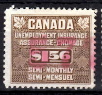 Canada 1955 $1.56 Unemployment Insurance Issue #FU49 - Fiscales