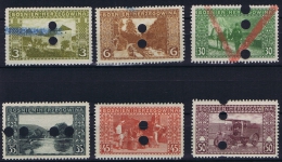 Österreichisch- Bosnien Und Herzegowina Mi. 31 - 41 Loch Entwertung Holes Cancelation - Used Stamps