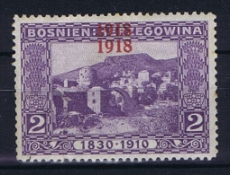 Österreichisch- Bosnien Und Herzegowina Mi 147 D, Doppelter Aufdruck , MH/*, Has A Vertical Fold - Ongebruikt