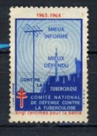 TIMBRE**  VIGNETTE 1964  BCG  CONTRE TUBERCULOSE # COMITE NATIONAL # - Antituberculeux