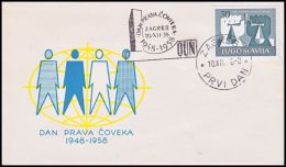 Yugoslavia 1958, FDC Cover "Day Of Human" - FDC