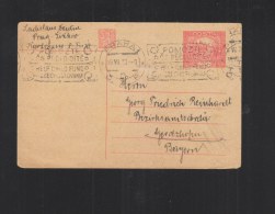 Czechoslovakia Stationery 1920 Praha To Bavaria - Lettres & Documents