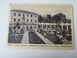 AK 1940 Abano Terme (Padova) Stabilimento Termale Due Torri (Propr. Adolfo Zanini) Echt Gelaufen Wien Mit Zensurstempel! - Padova