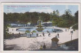 CPA CENTRAL PARK,BETHESDA FOUNTAIN En 1916 (voir Timbre) - Central Park