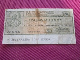 1976 Note Bank  Banca Billet De Banque Bank De Italie Italia Institut Bancaire San Paolo Di Turino  50 - Altri & Non Classificati