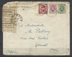 LETTRE DE BELGIQUE POUR L'ALGERIE . 19 . 3 .1931 . - Covers & Documents