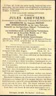 Devotie Doodsprentje Burgemeester Jules Gheysens - Harelbeke 1869 - Drongen 1935 - Obituary Notices
