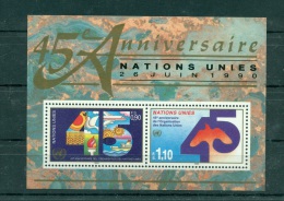 Nations Unies Géneve 1990 - Michel Feuillet N. 6 - "45e Anniversaire De L'Organisation Des Nations Unies" - Neufs