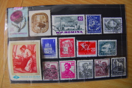 A052 - RUMÄNIEN ROMANIA Gesamt 15 Marken / 15 Stamps - Lotes & Colecciones