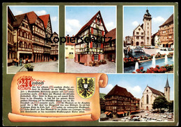 POSTKARTE MOSBACH BEI HEILBRONN GESCHICHTE CHRONIK Chronikkarte Chronique Chronicle Storycard Ansichtskarte Autos Auto - Mosbach