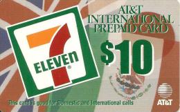 CARTE-PREPAYEE-USA-AT&T-1 998-7-$10-7 ELEVEN- TBE- - AT&T