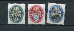 Germany 1925 Mi 375-7 MH - Unused Stamps