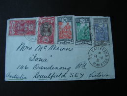 == France Le Oceanie Ile Vantepaua Makatea 1931 Cv. To Australia   Small Faults  über Rand Geklebt - Covers & Documents