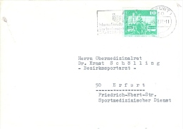 DDR Erfurt MWST 1977 IGA Internationale Gartenbauausstellung Sonnenblume - Maschinenstempel (EMA)