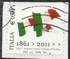 ITALIA REPUBBLICA ITALY REPUBLIC 2011 ANNIVERSARIO DELL´UNITA´ D´ITALIA USATO USED OBLITERE´ - 2011-20: Gebraucht
