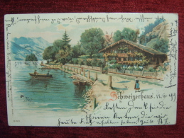 SWITZERLAND / NIEDERUZWYL - SCHWEIZERHAUS / LITHO POSTCARD / 1899 - Autres & Non Classés