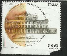 ITALIA REPUBBLICA ITALY REPUBLIC 2011 PALAZZO DELLA ZECCA DELL´UNITA´ D´ITALIA ROMA USATO USED OBLITERE' - 2011-20: Afgestempeld