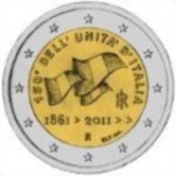 ITALIA ITALY 2 Euro 2011 CENTENARIO Unità D´ ITALIA FDC - Italia