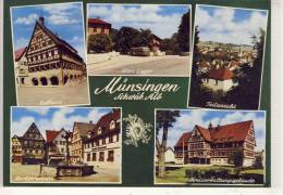 MÜNSINGEN, Schwäb. Alb - Altes Lager, Kreisverwaltung, Marktbrunnen, Rathaus - Münsingen